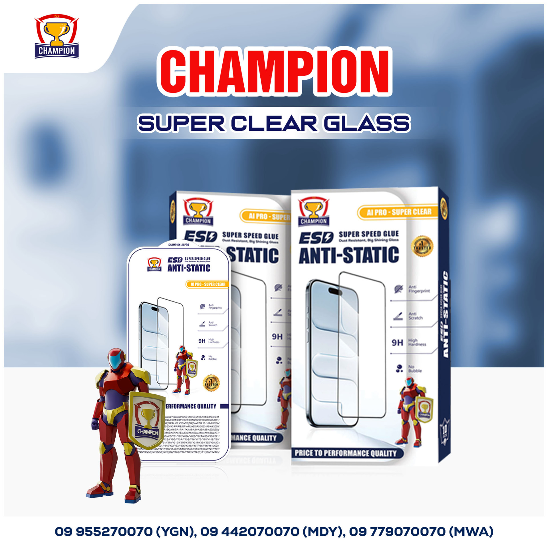 CHAMPION AI PRO - Super Clear Glass