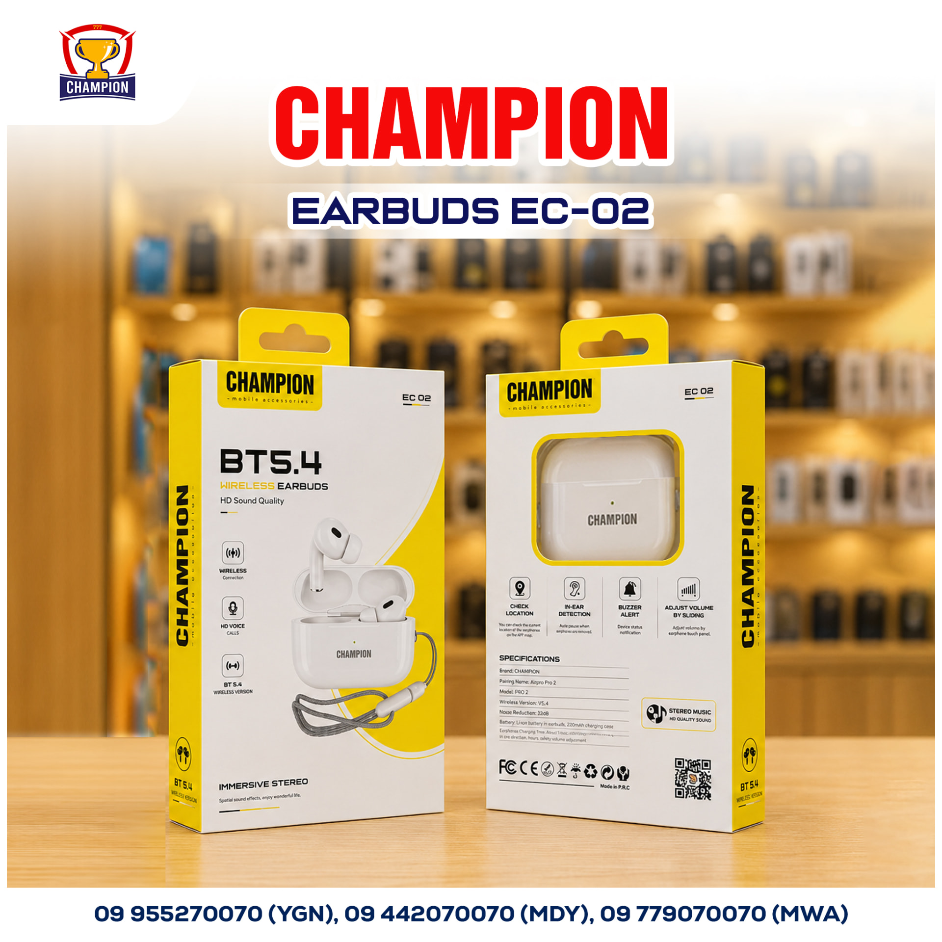CHAMPION Earbuds EC-02