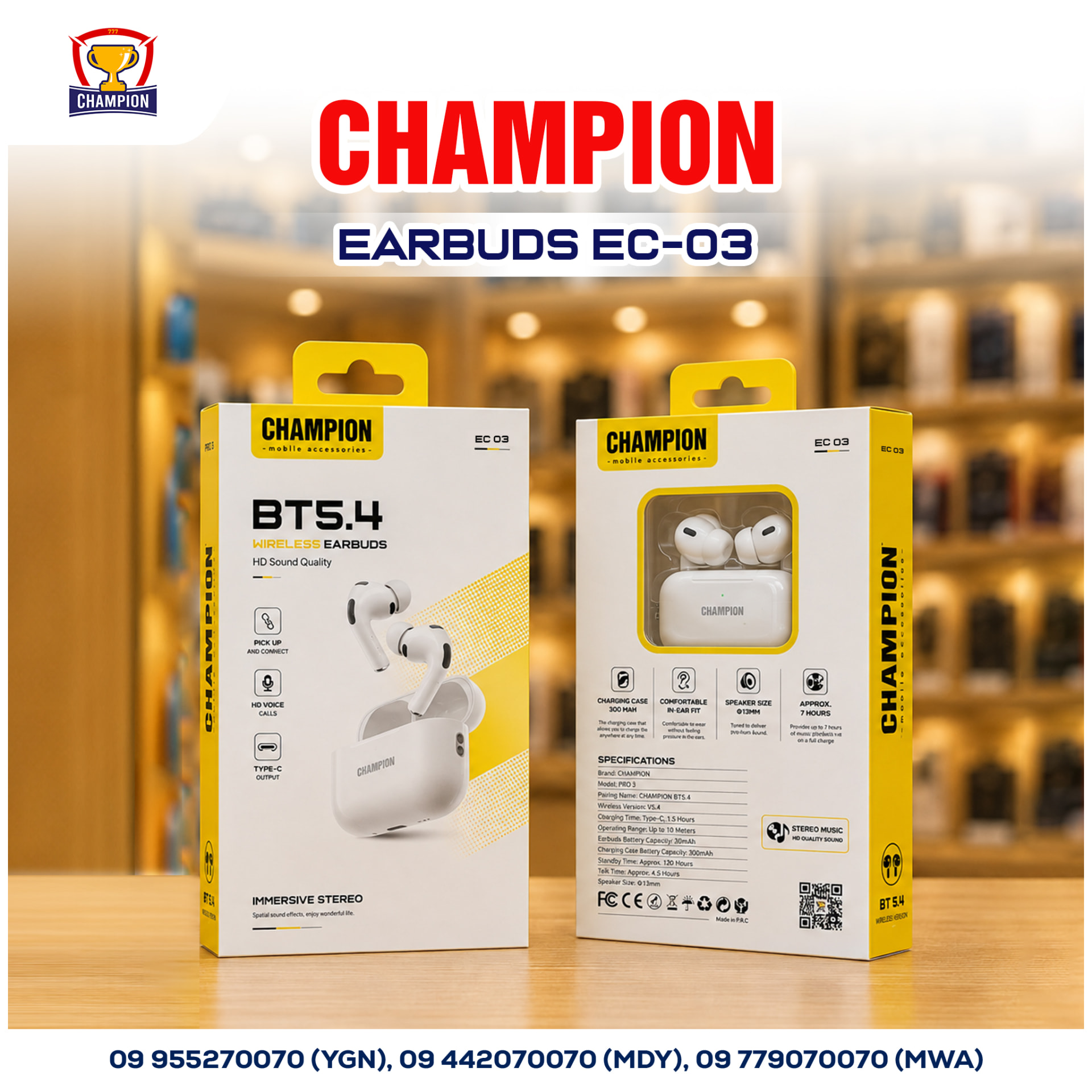 CHAMPION Earbuds EC-03