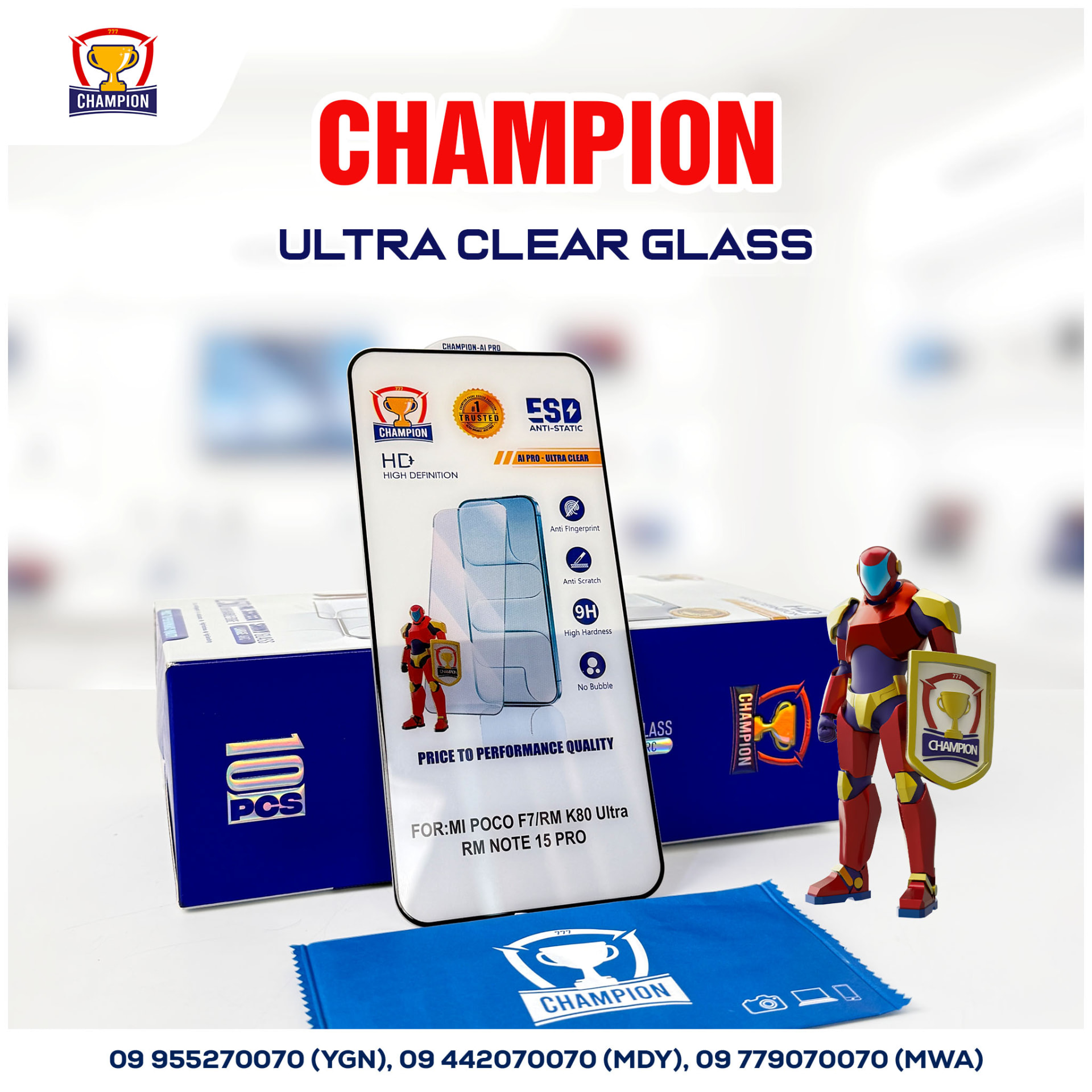 CHAMPION AI PRO - Ultra Clear Glass